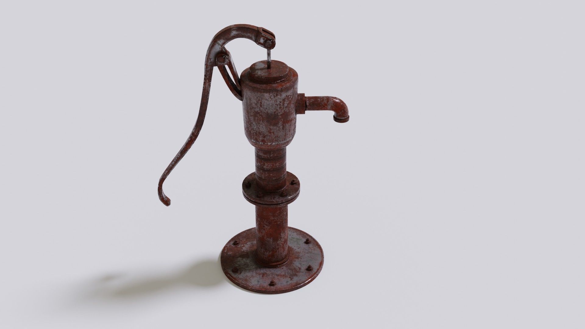 Water stream pump Low-poly 3D model_10