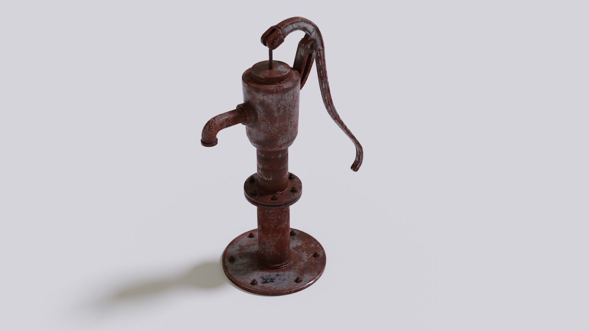 Water stream pump Low-poly 3D model_5