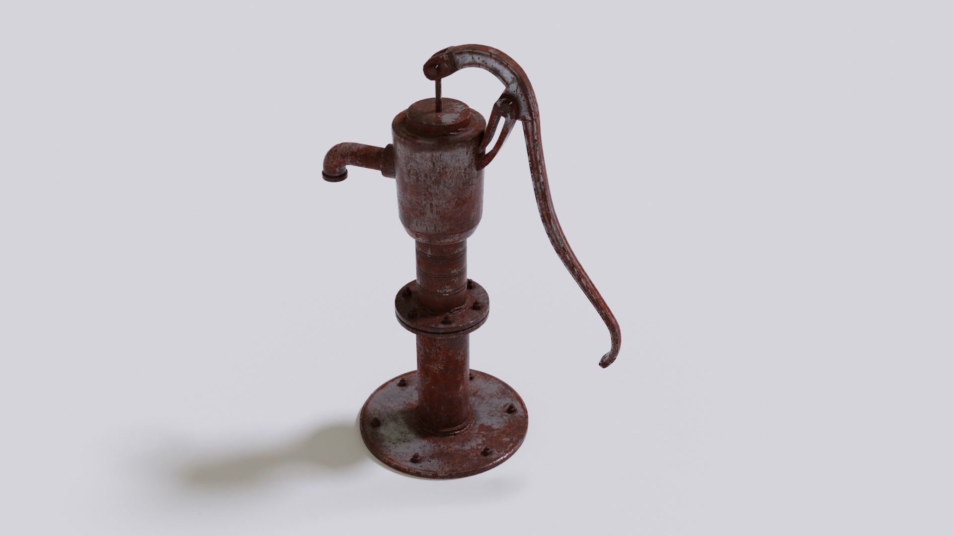 Water stream pump Low-poly 3D model_17