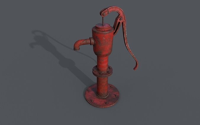Water stream pump Low-poly 3D model