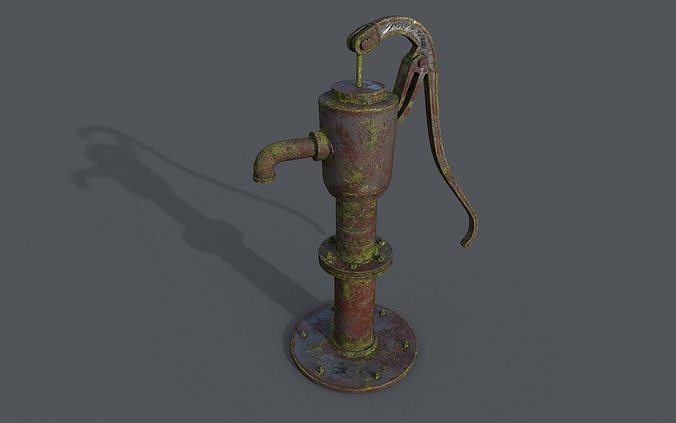 Water stream pump Low-poly 3D model