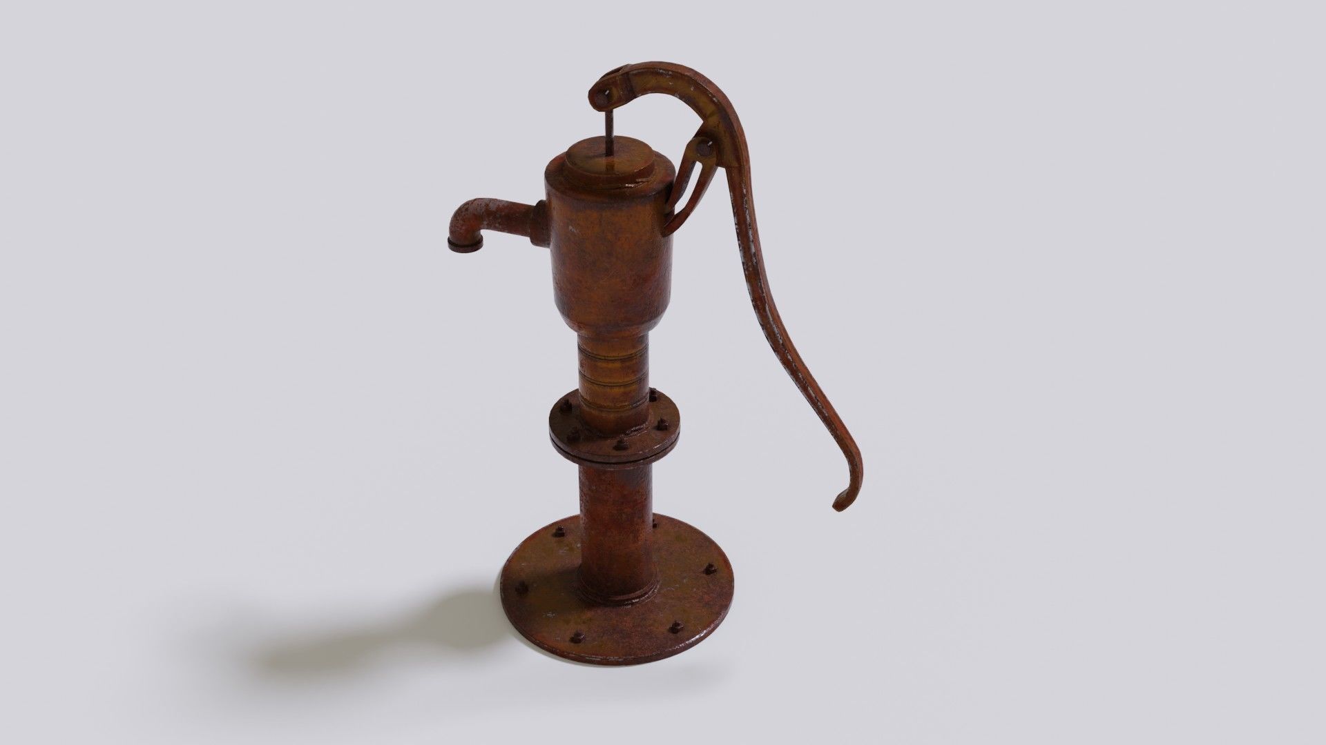 Water stream pump Low-poly 3D model_17