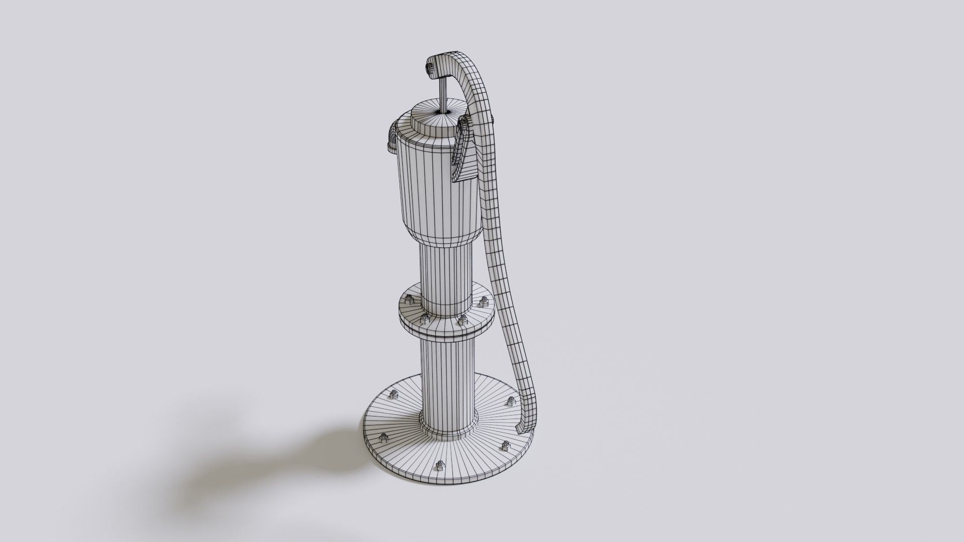 Water stream pump Low-poly 3D model_31