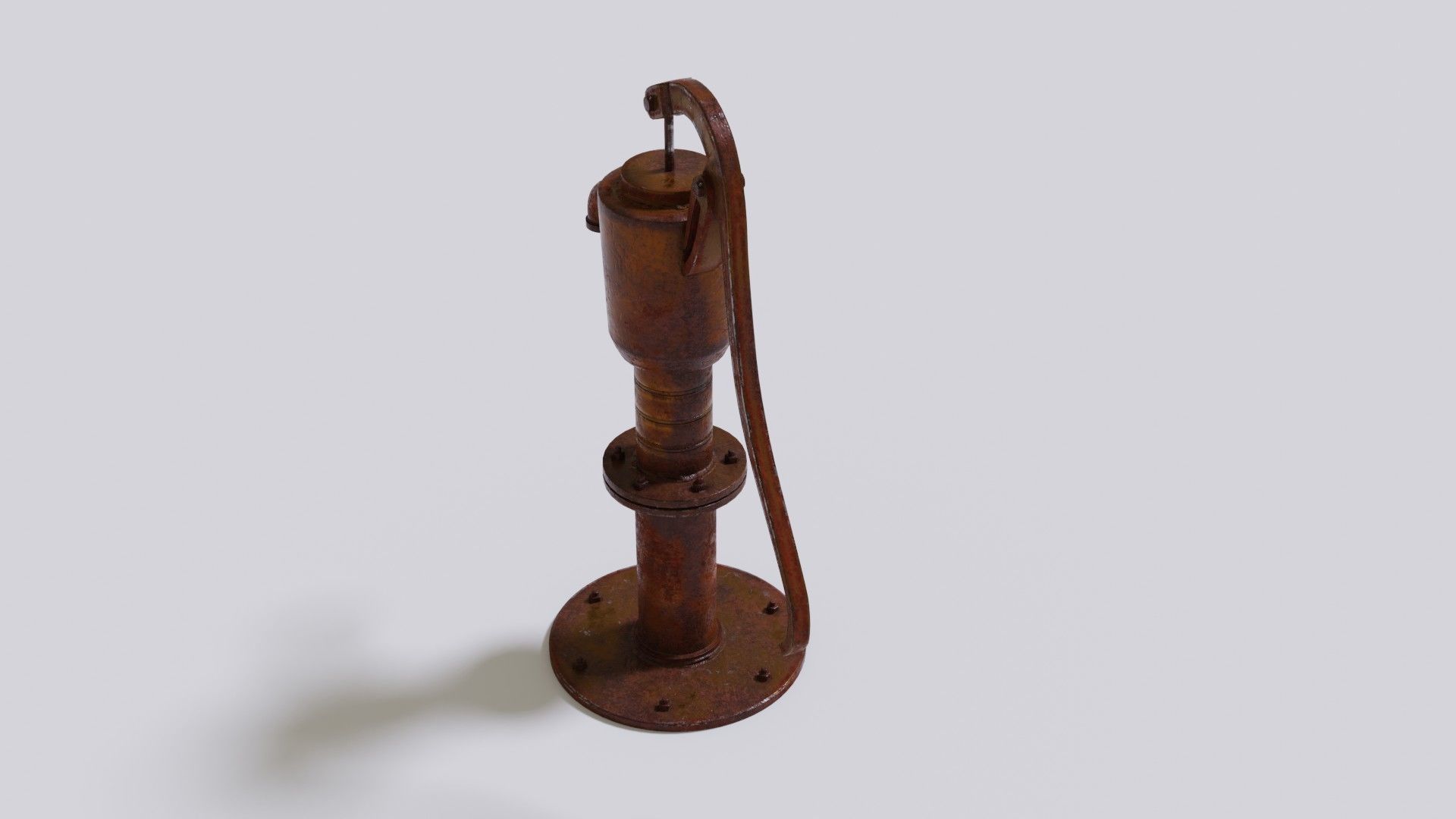 Water stream pump Low-poly 3D model_14