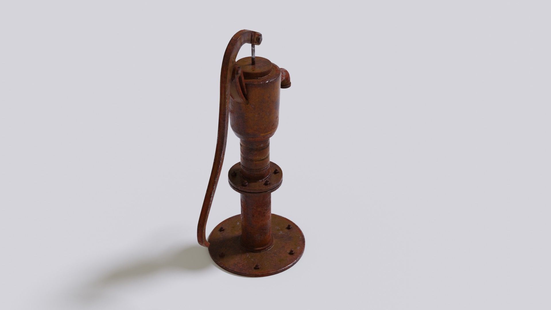 Water stream pump Low-poly 3D model_12