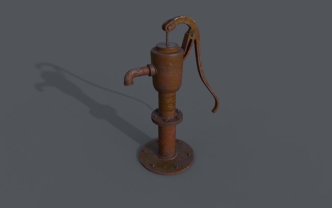Water stream pump Low-poly 3D model