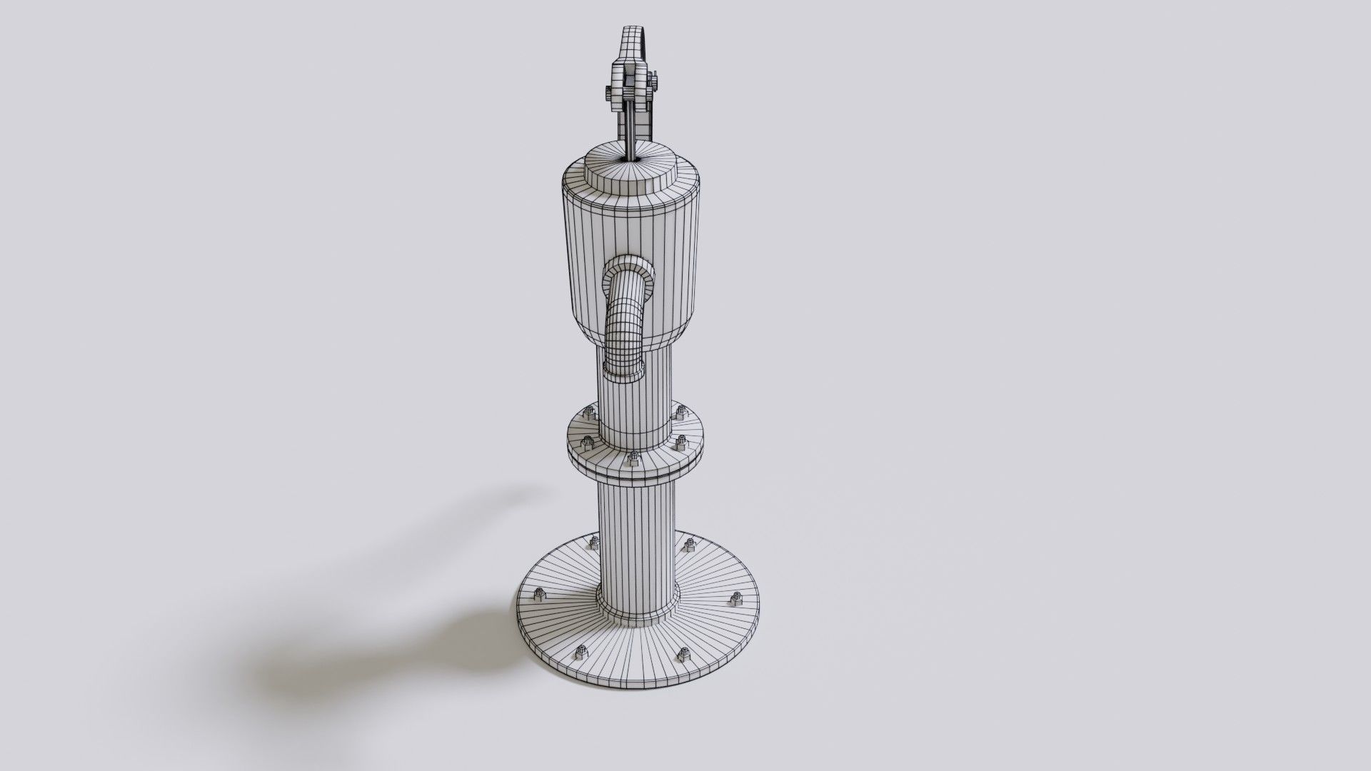 Water stream pump Low-poly 3D model_24