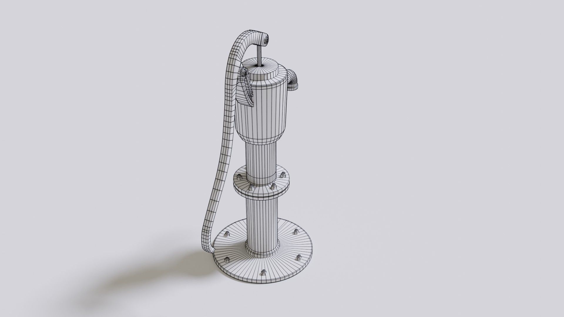 Water stream pump Low-poly 3D model_29
