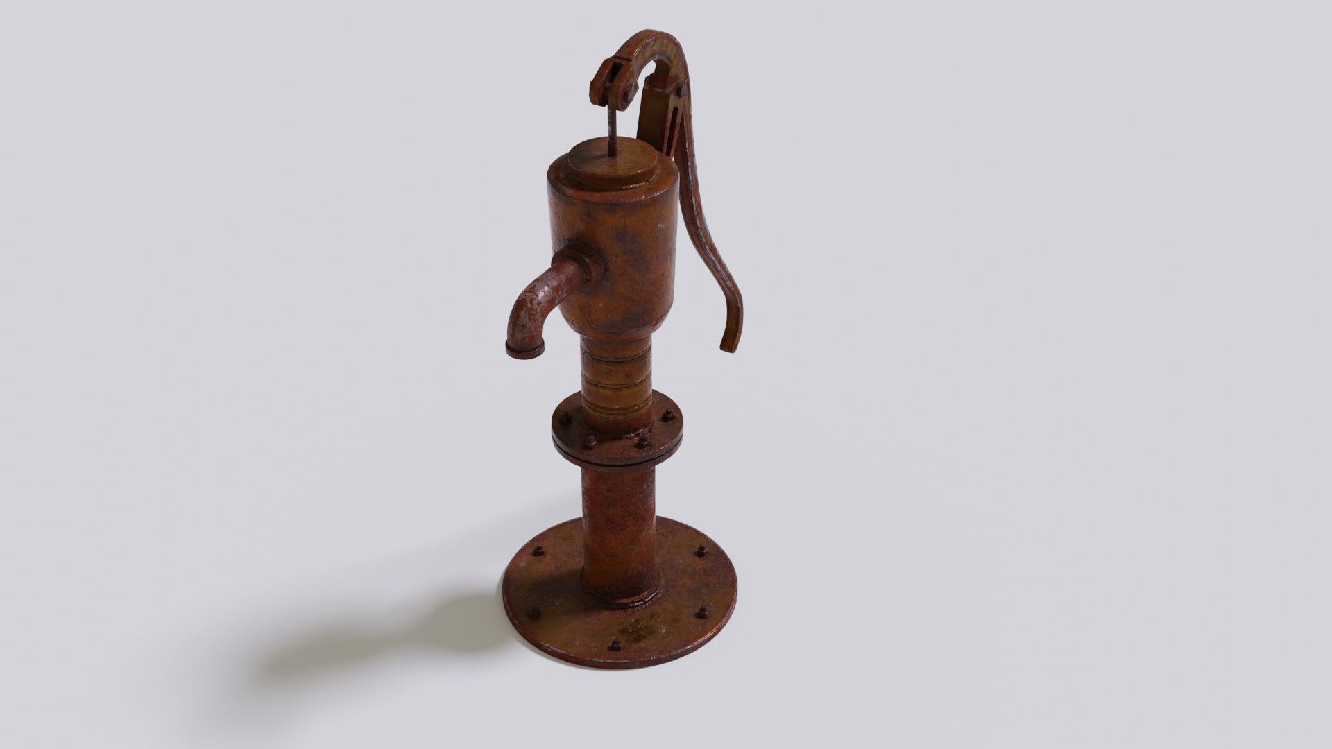 Water stream pump Low-poly 3D model_6