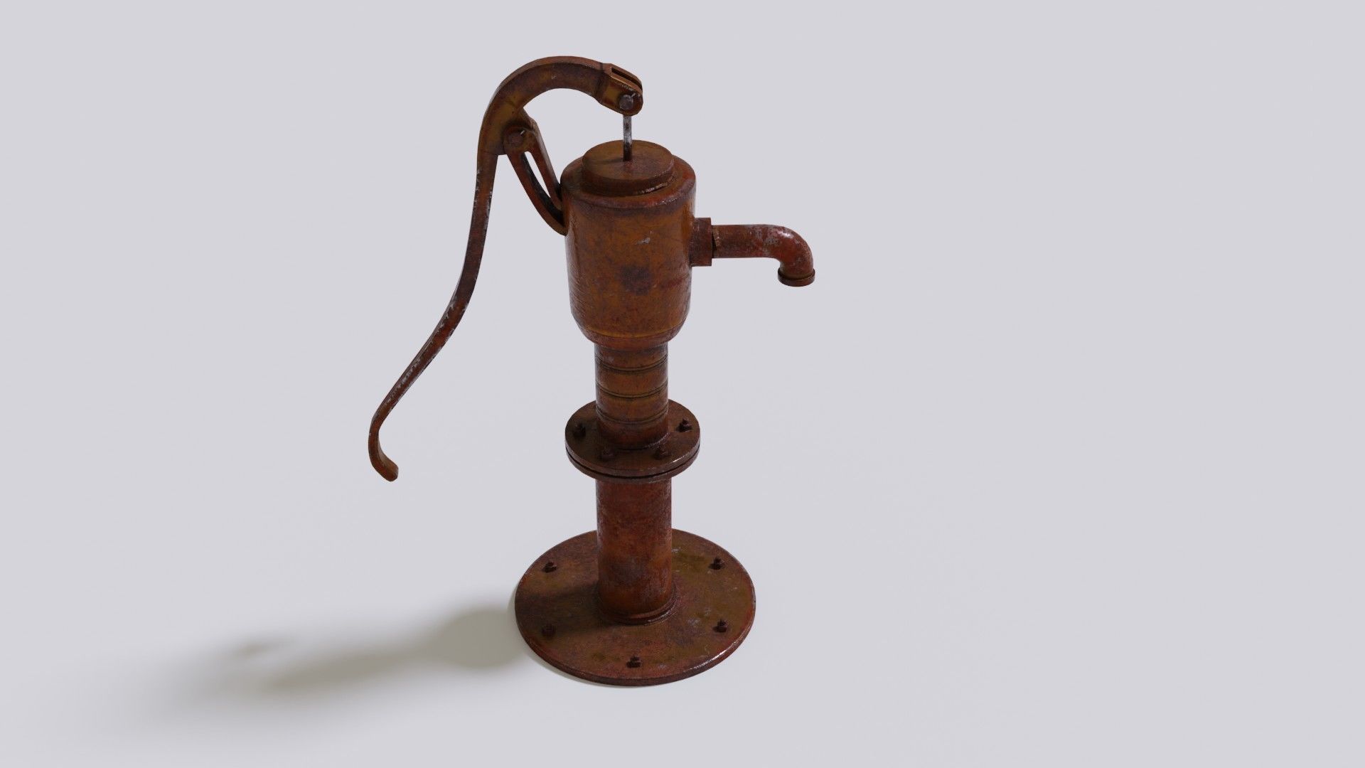 Water stream pump Low-poly 3D model_10