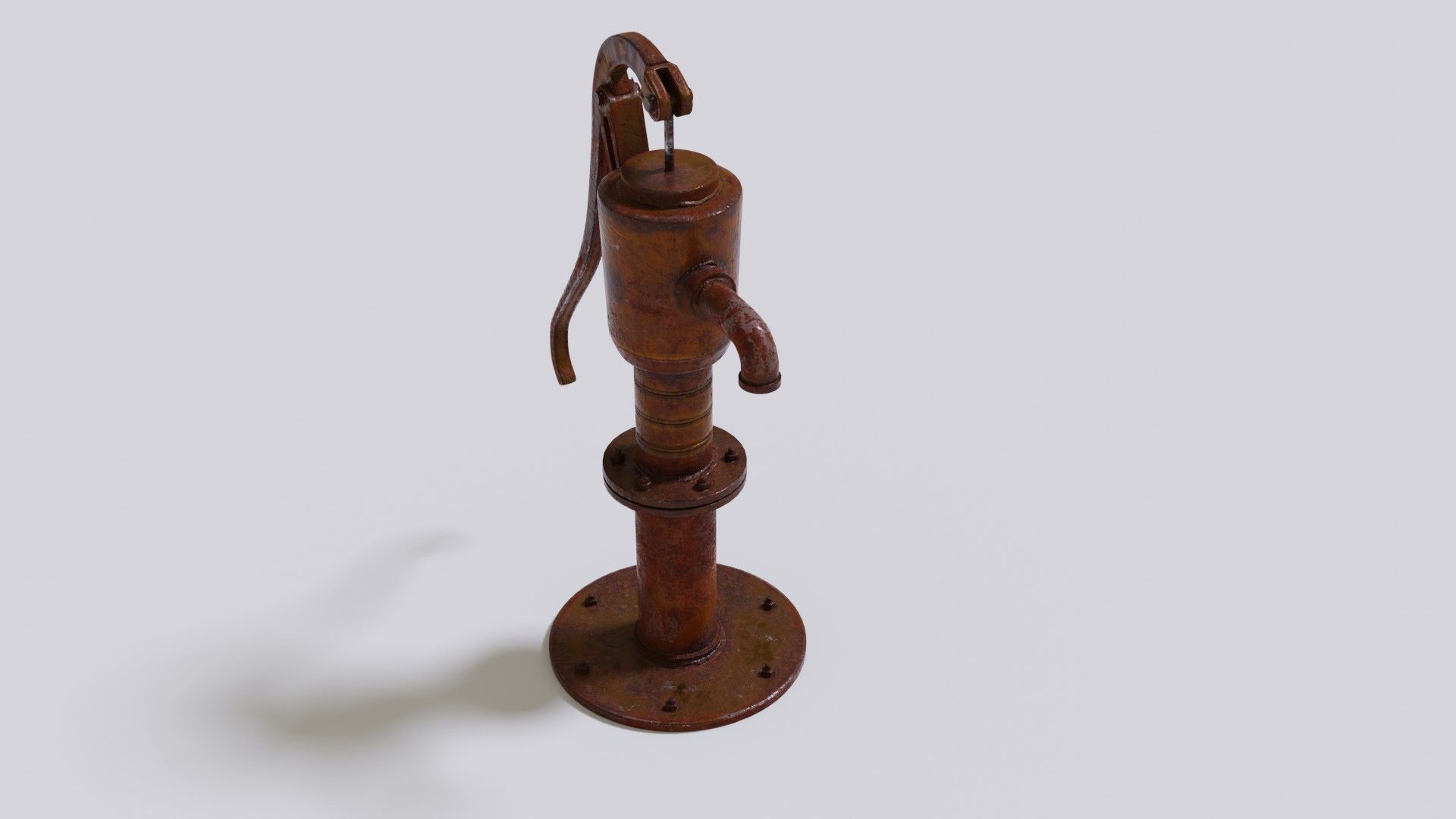 Water stream pump Low-poly 3D model_8