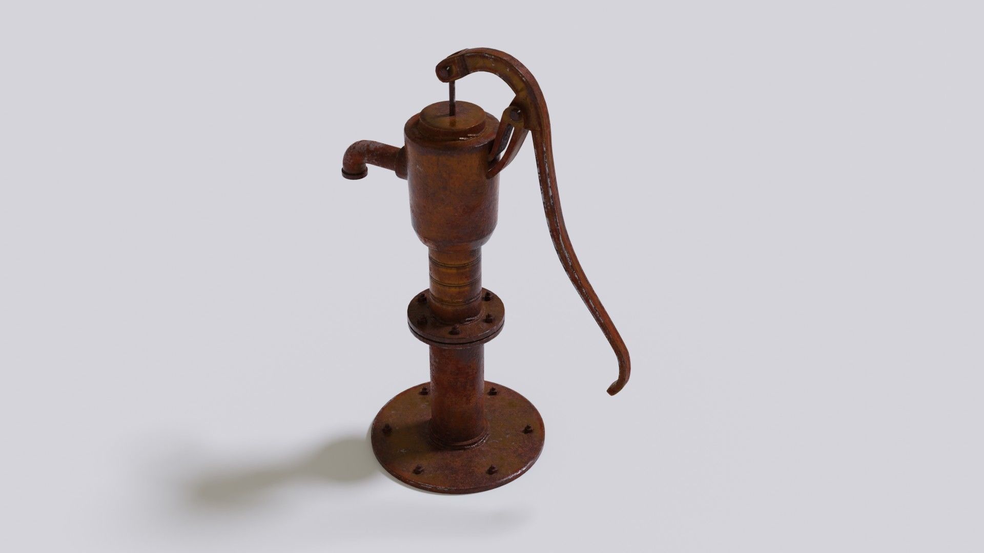 Water stream pump Low-poly 3D model_16