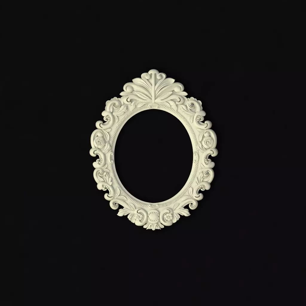 mirror ornate frame 3D model_0