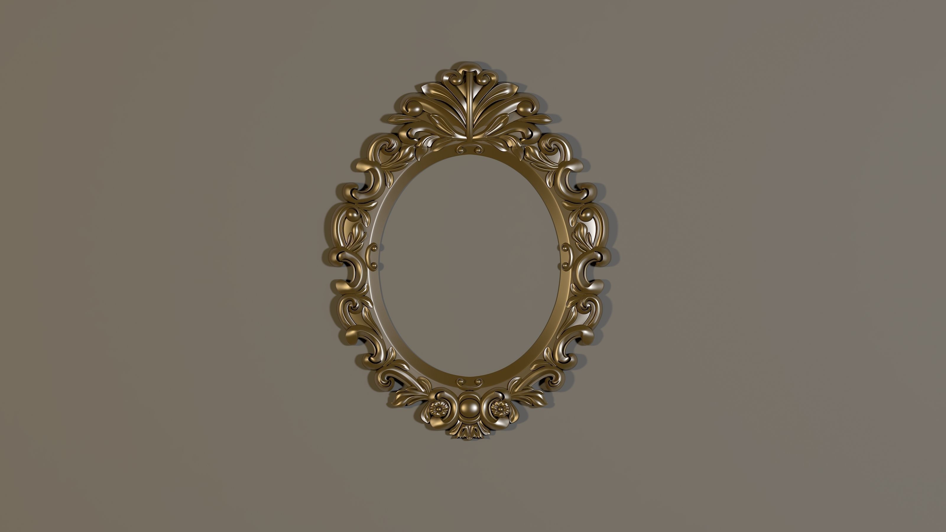 mirror ornate frame 3D model_2