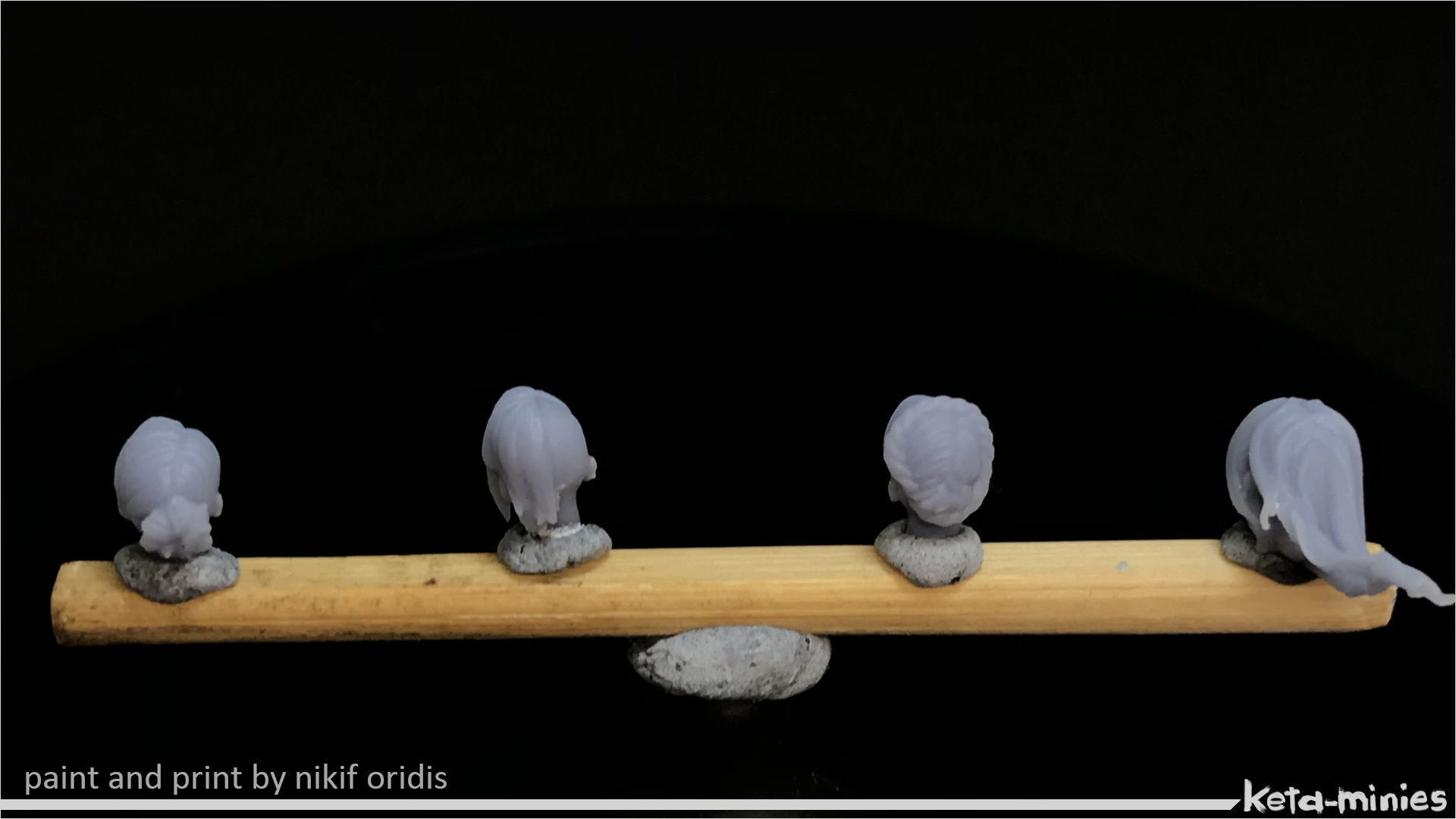 Alternatives females heads pack 28mm  -human and elves- 3D print model_6