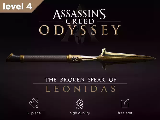 Broken Spear of Leonidas Level 4 3D print model