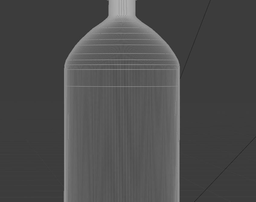 Wine 3D model with glass Free 3D model_6