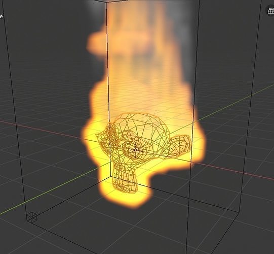 Burning monkey 3D model