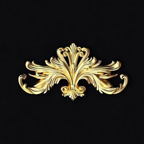 dekor gold ornament 3D model