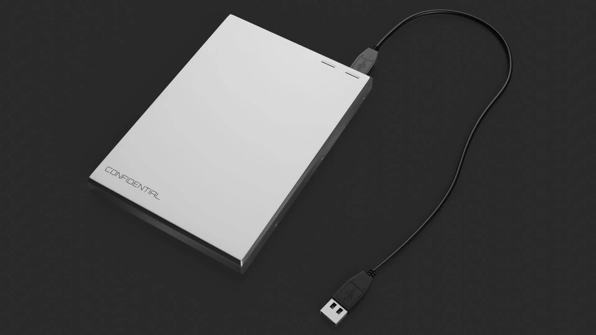 Generic External Hard Drive - GameReady Low-poly 3D model_0