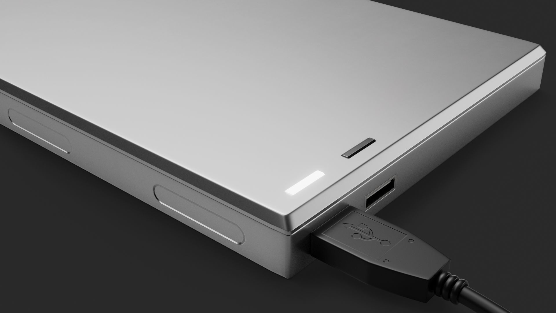 Generic External Hard Drive - GameReady Low-poly 3D model_1