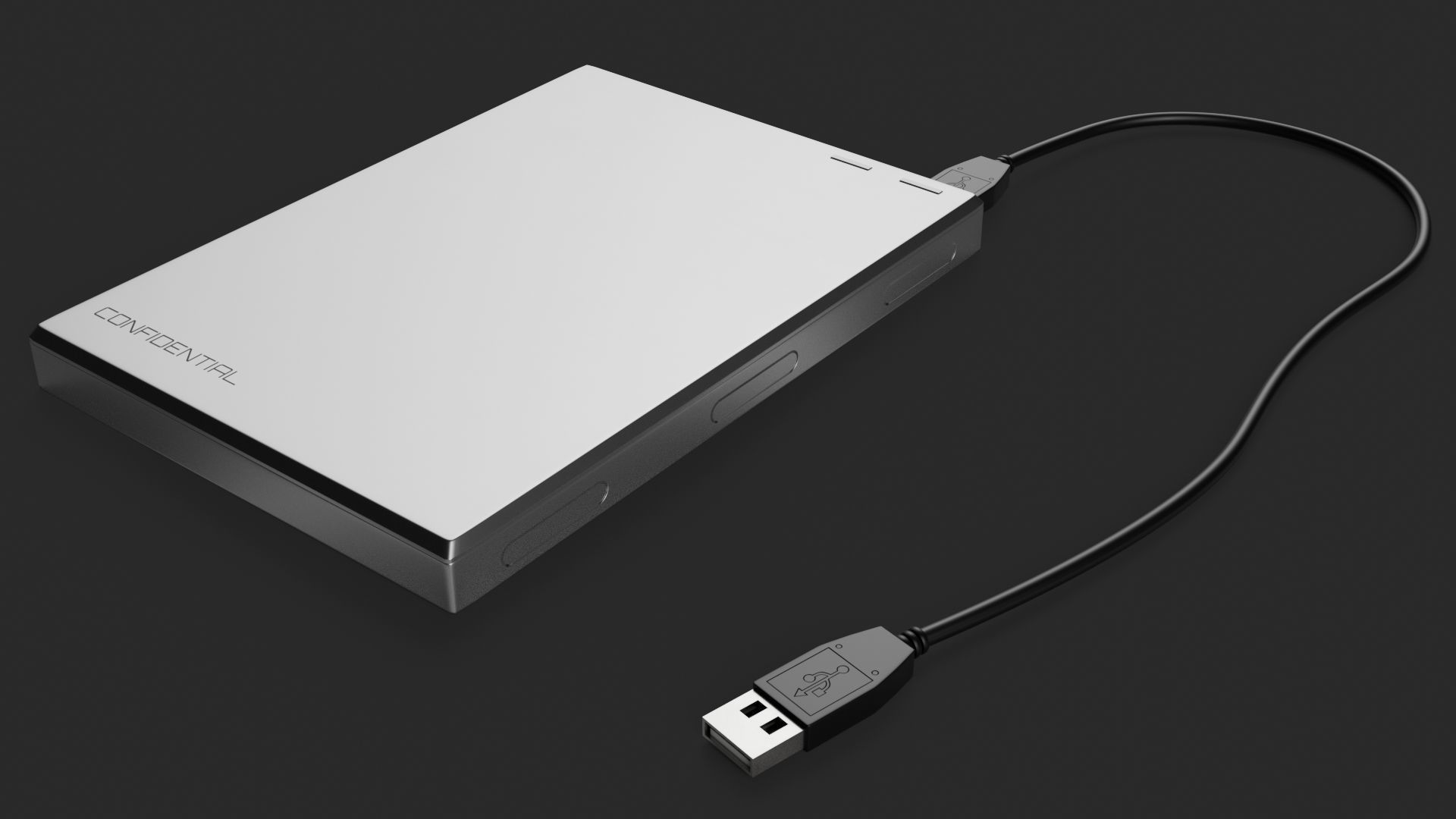 Generic External Hard Drive - GameReady Low-poly 3D model_4