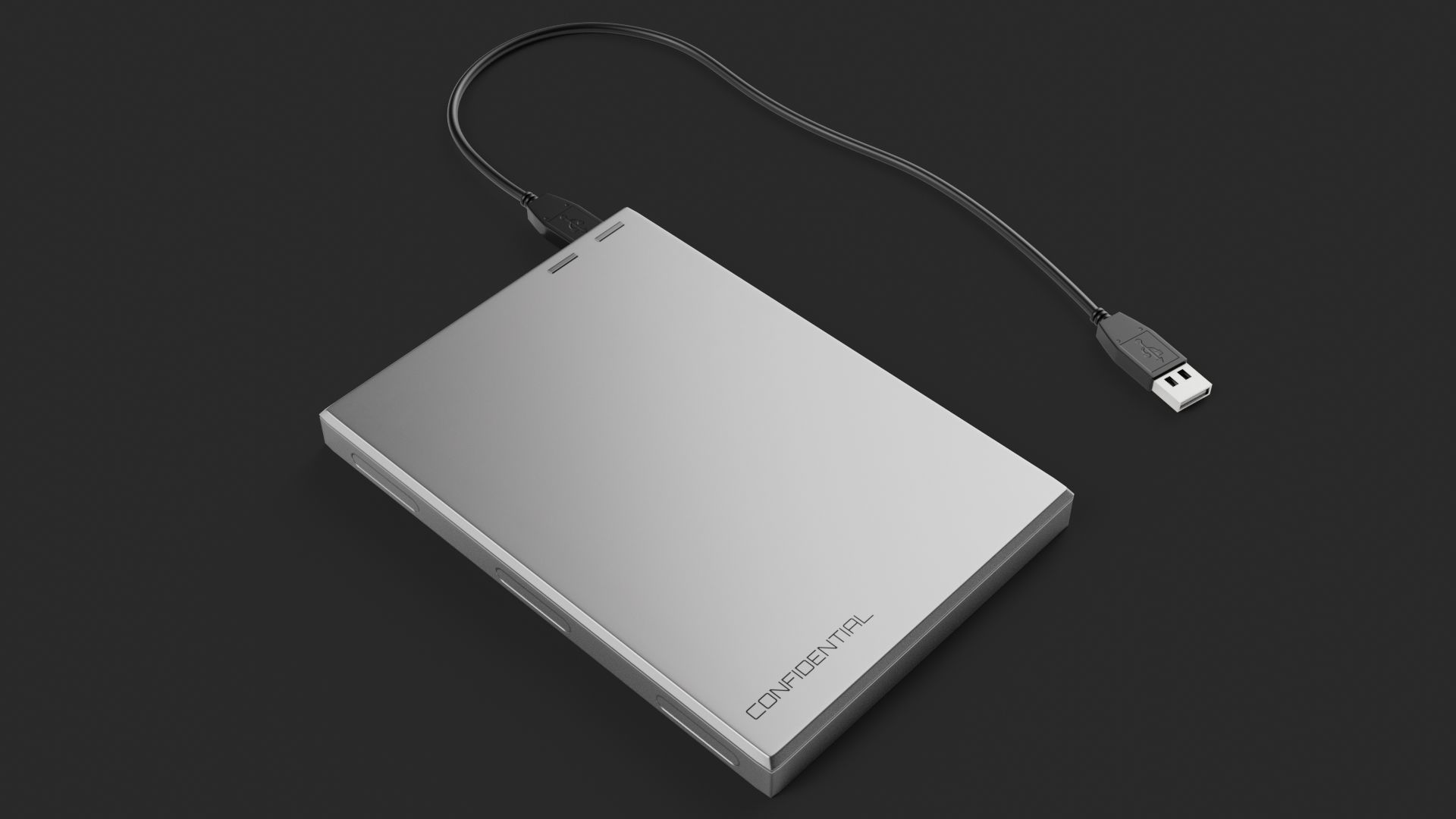 Generic External Hard Drive - GameReady Low-poly 3D model_3