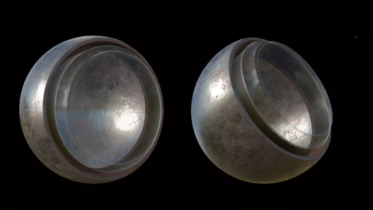 Metal Rust and Glass smart material Texture