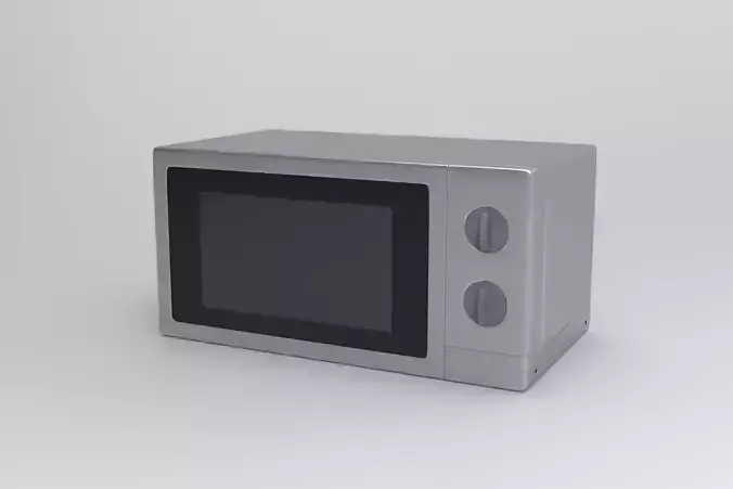 Stilized Microwawe Low-poly 3D model