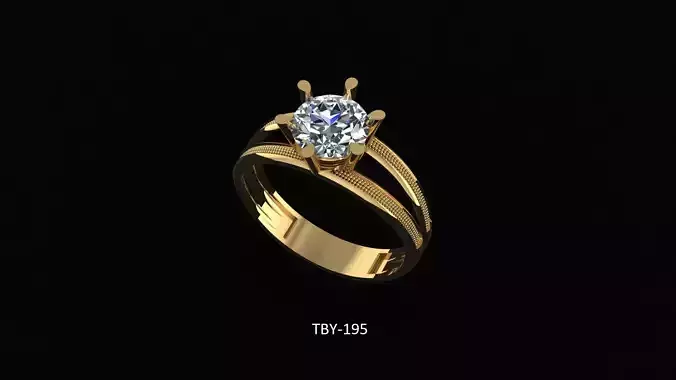 solitaire gold engagement ring with diamond