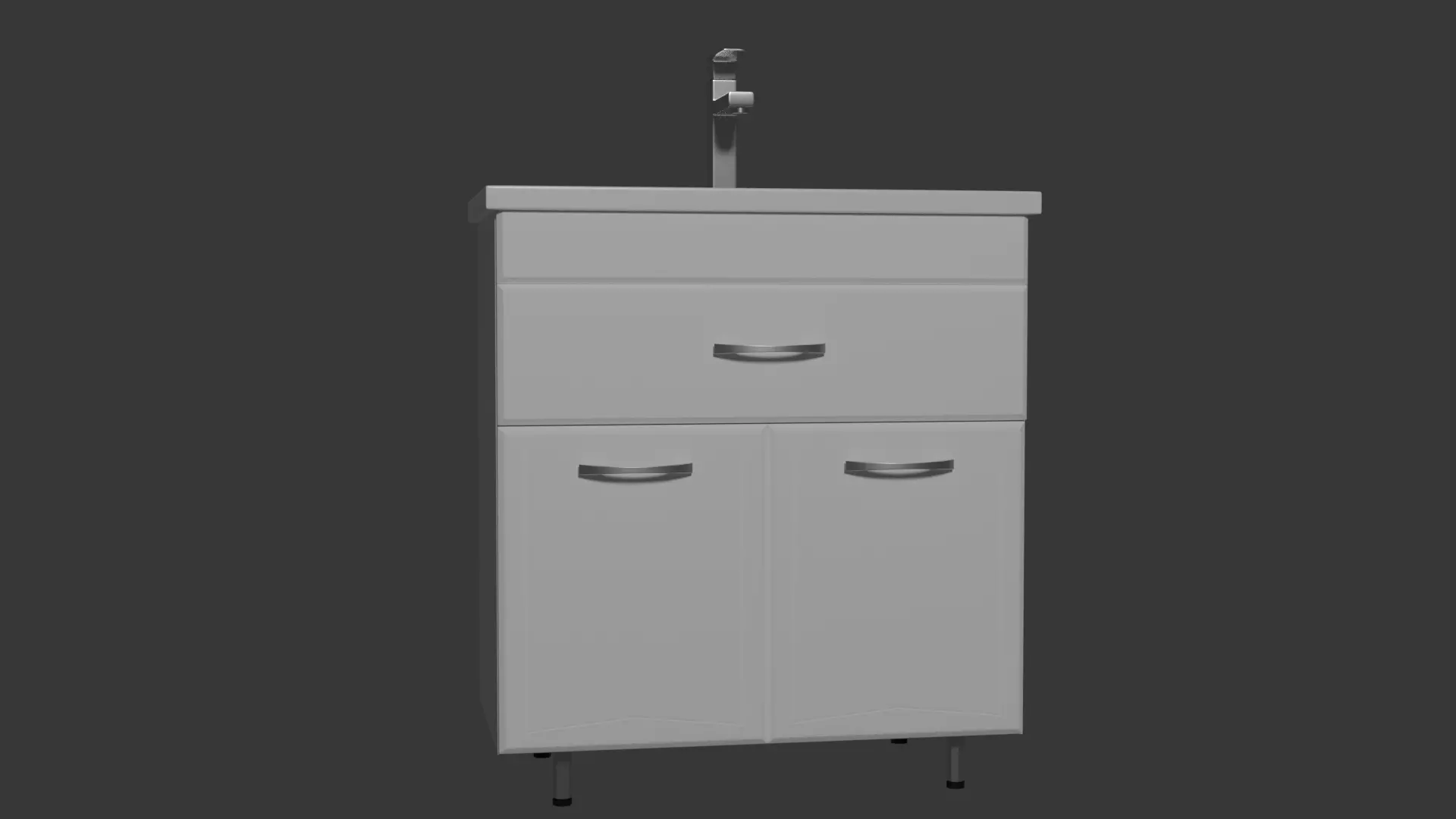 Bathroom cabinet Free low-poly 3D model