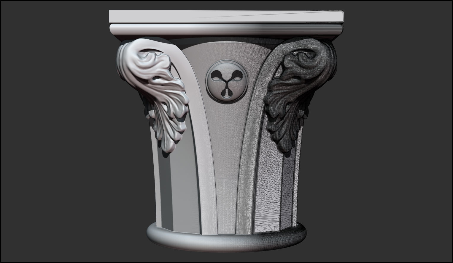 9 Romanic and Gothic capitals 3D model_5