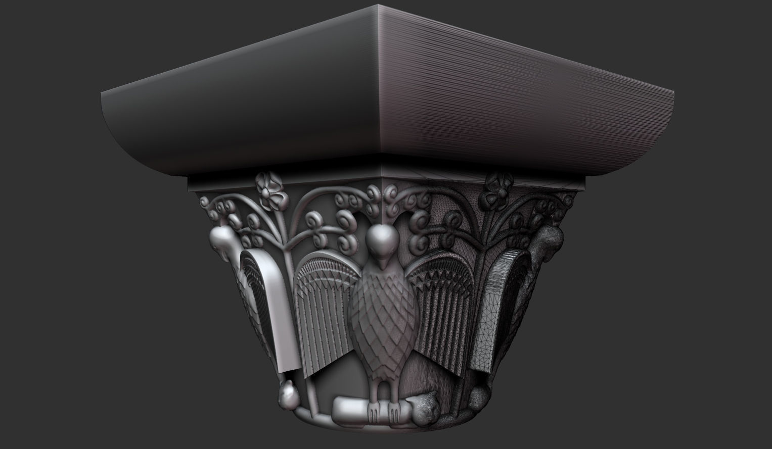 9 Romanic and Gothic capitals 3D model_9