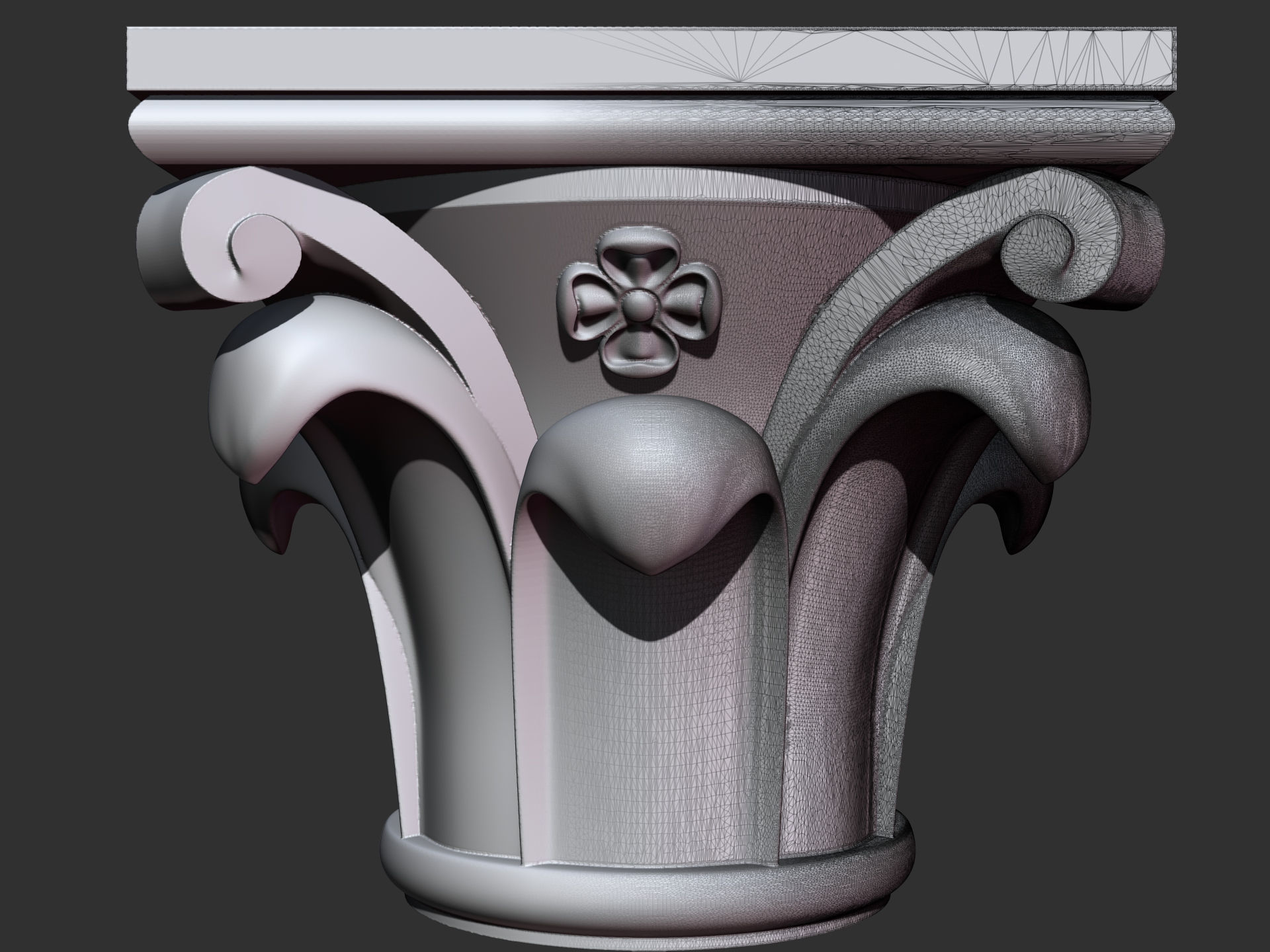 9 Romanic and Gothic capitals 3D model_10