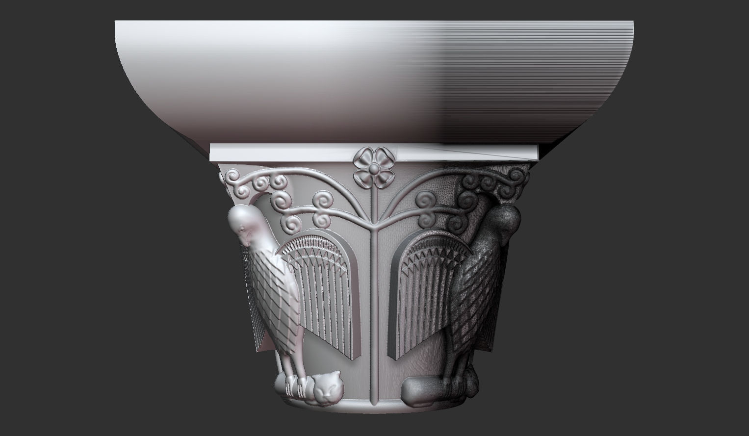 9 Romanic and Gothic capitals 3D model_16