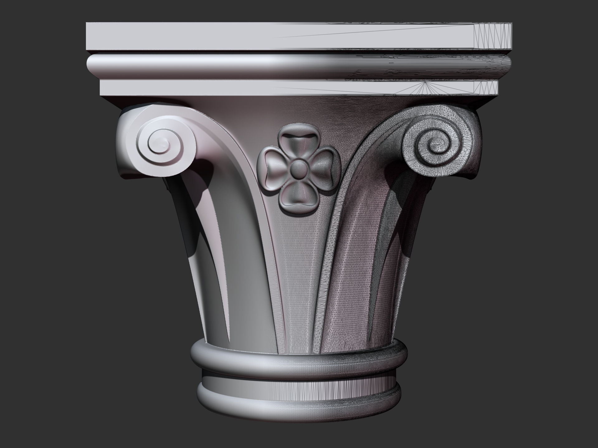 9 Romanic and Gothic capitals 3D model_12