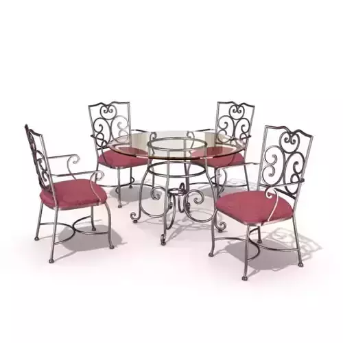 Glass Table And Chair Set