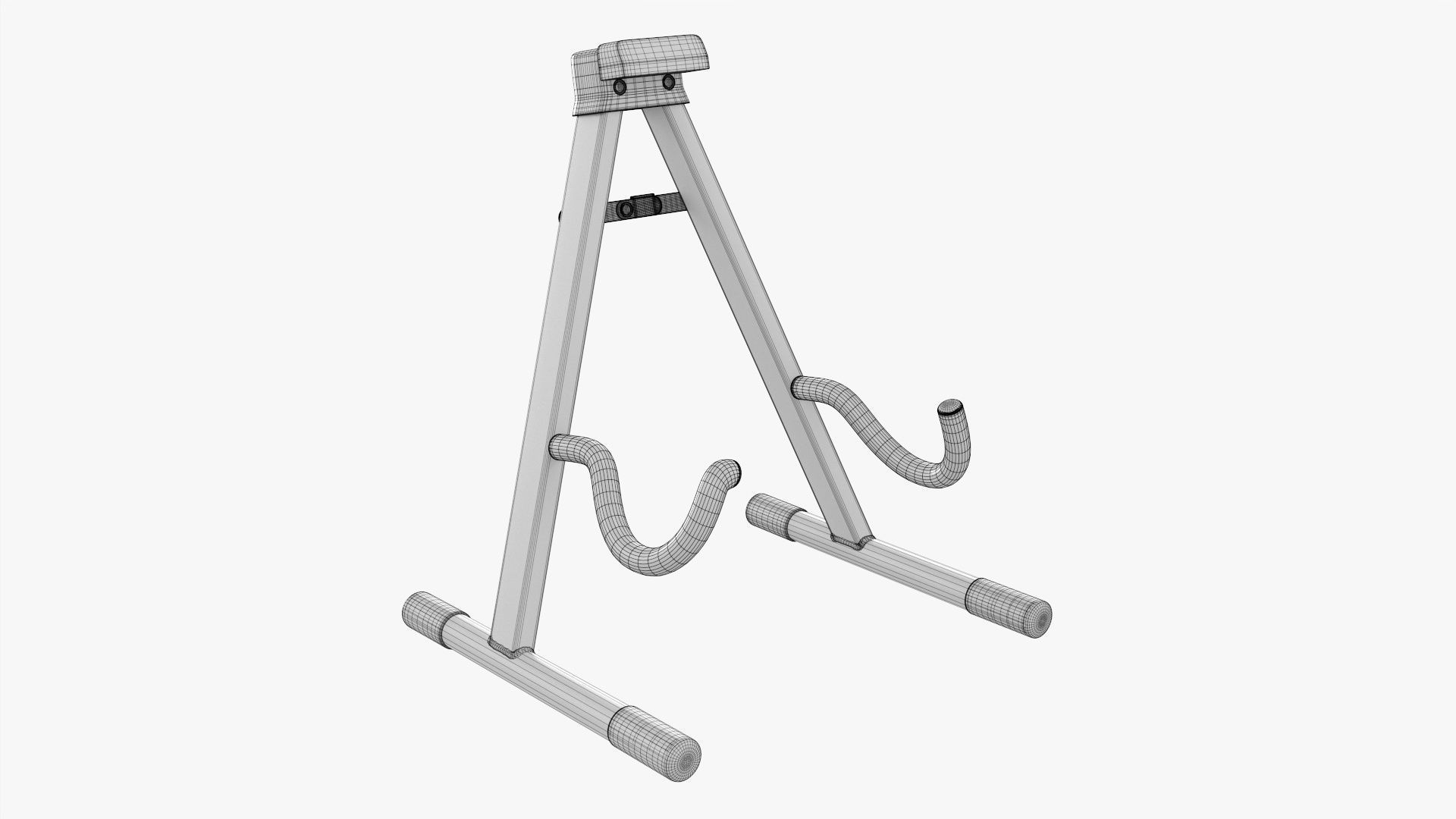 Short guitar stand 01 3D model_6