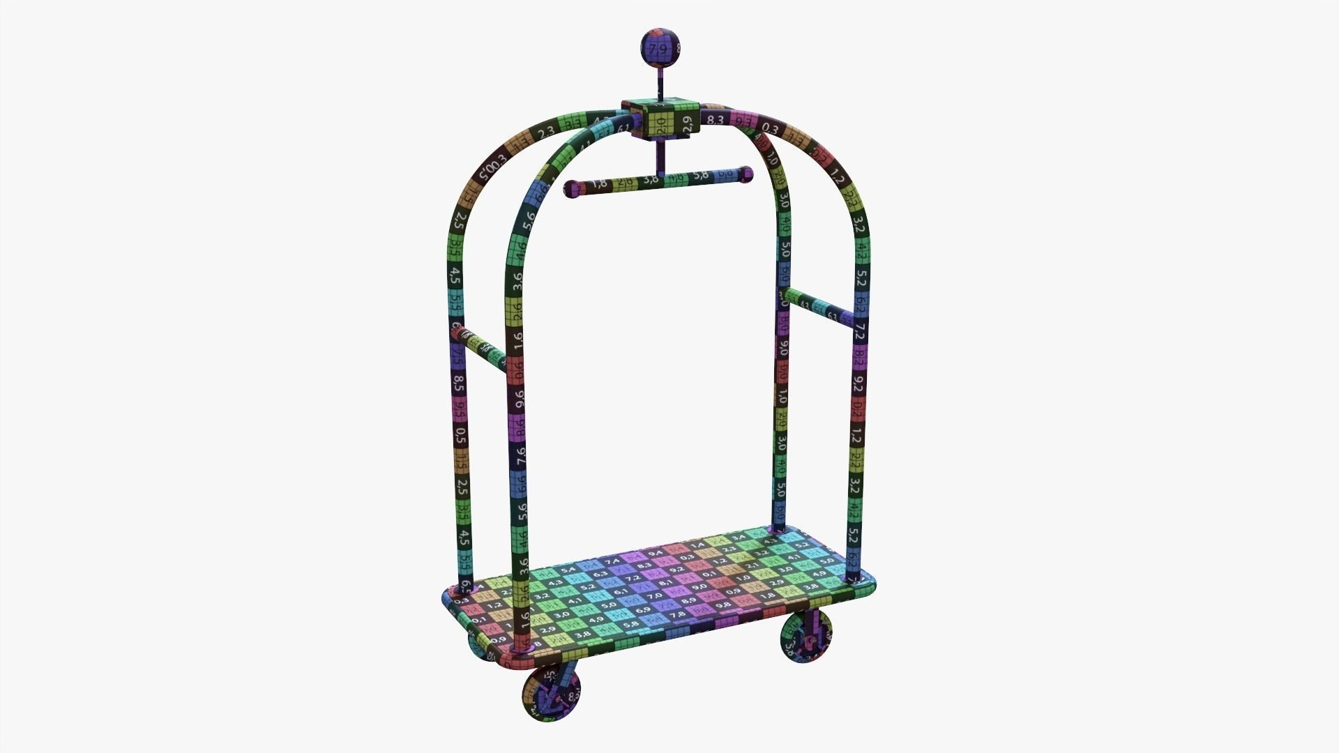 Hotel cart 01 3D model_12