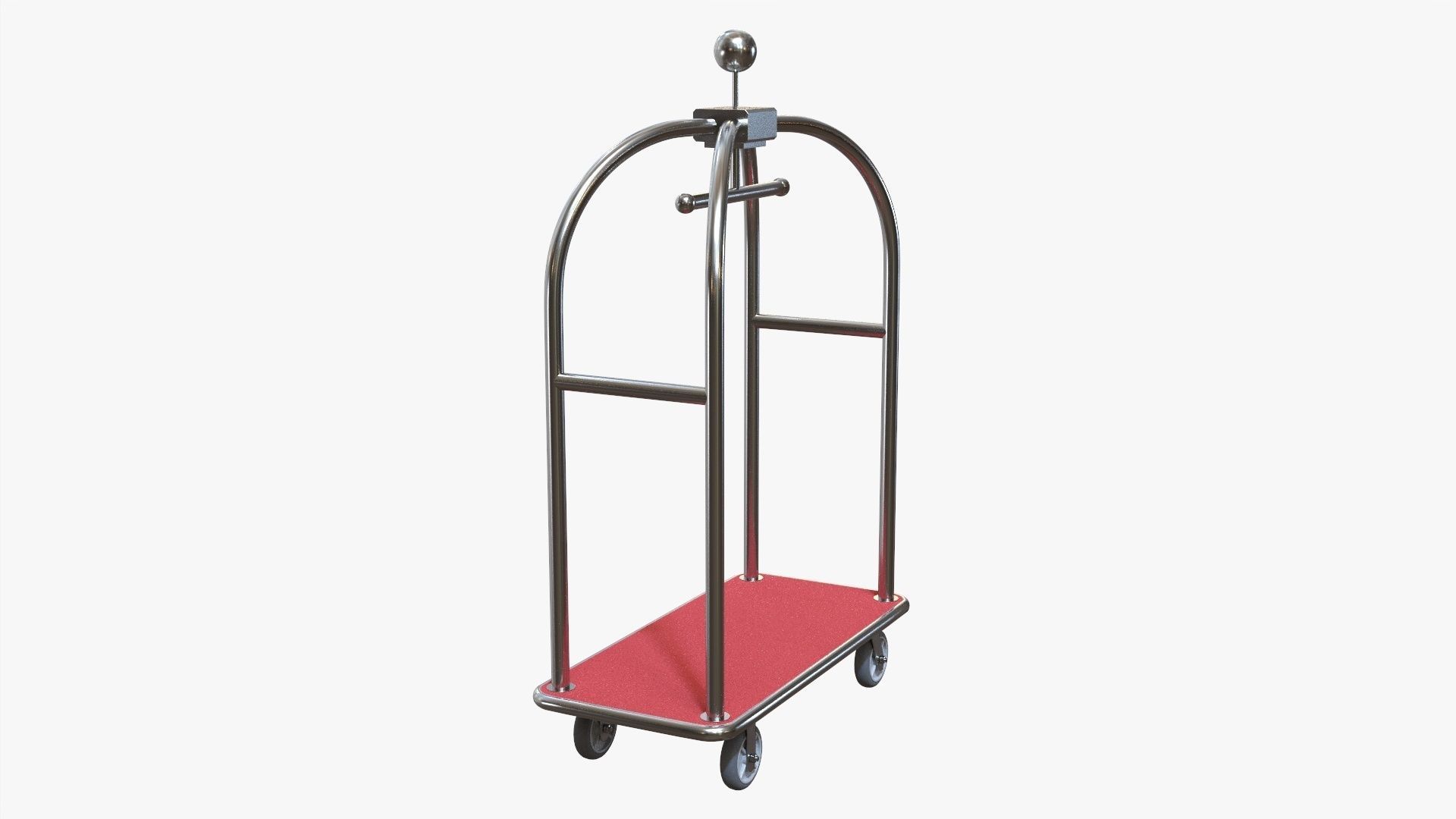 Hotel cart 01 3D model_1