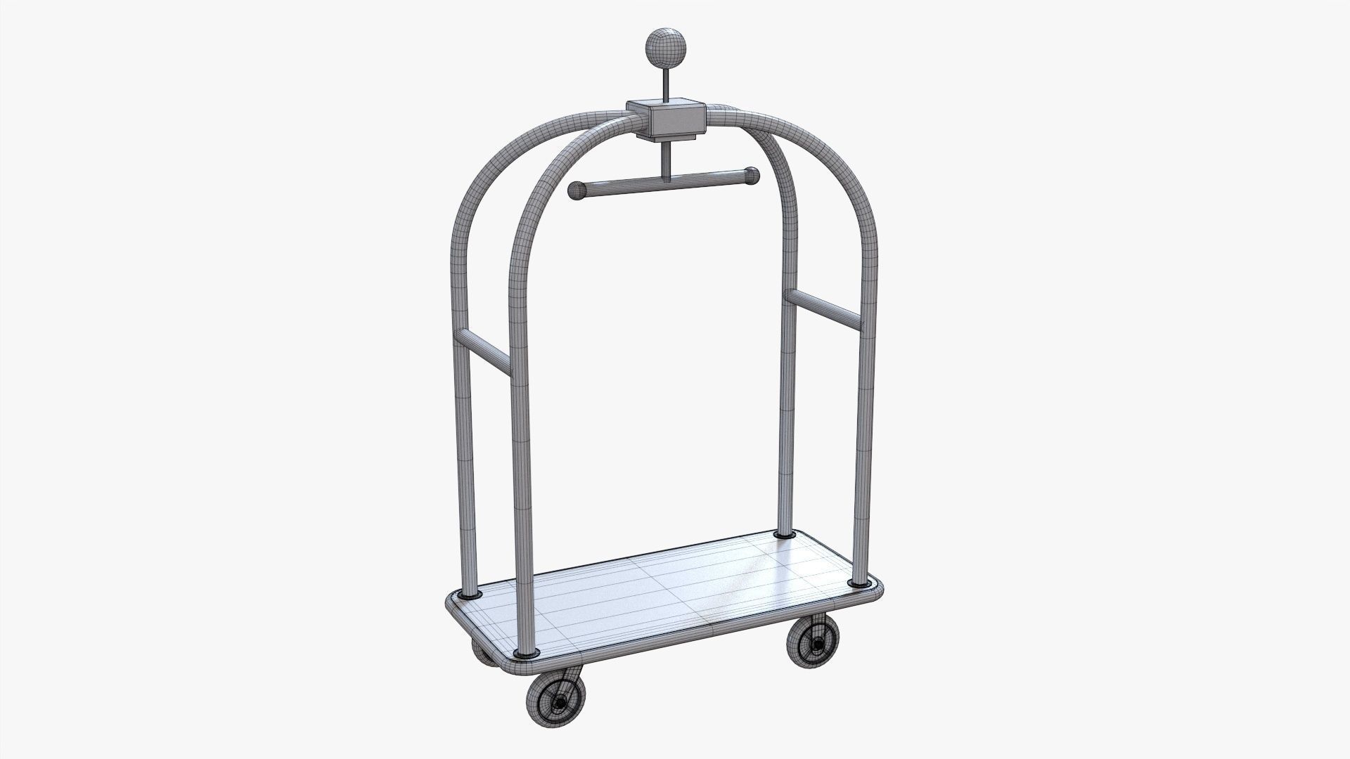 Hotel cart 01 3D model_6