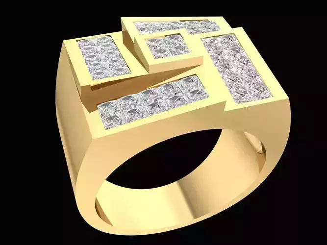 korea diamond men ring 2842