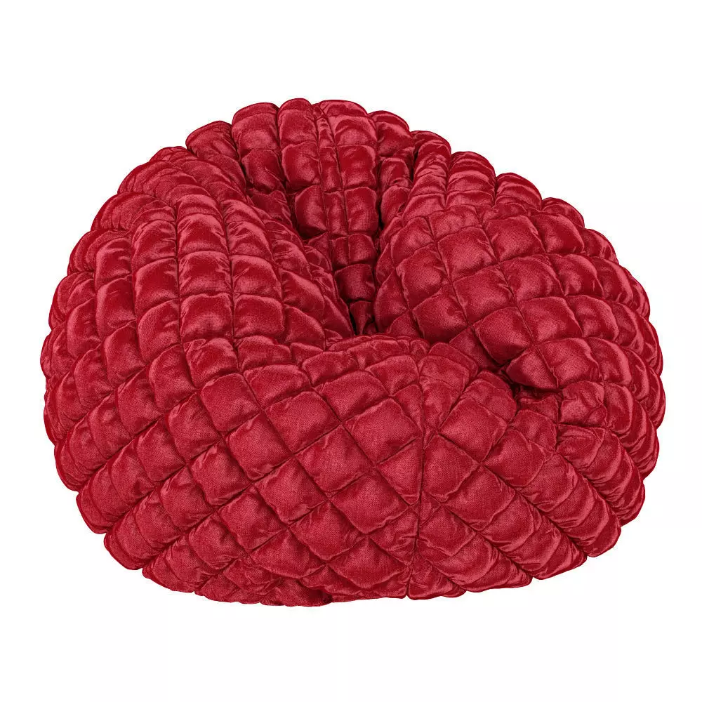 Quilted beanbag chair 3D model