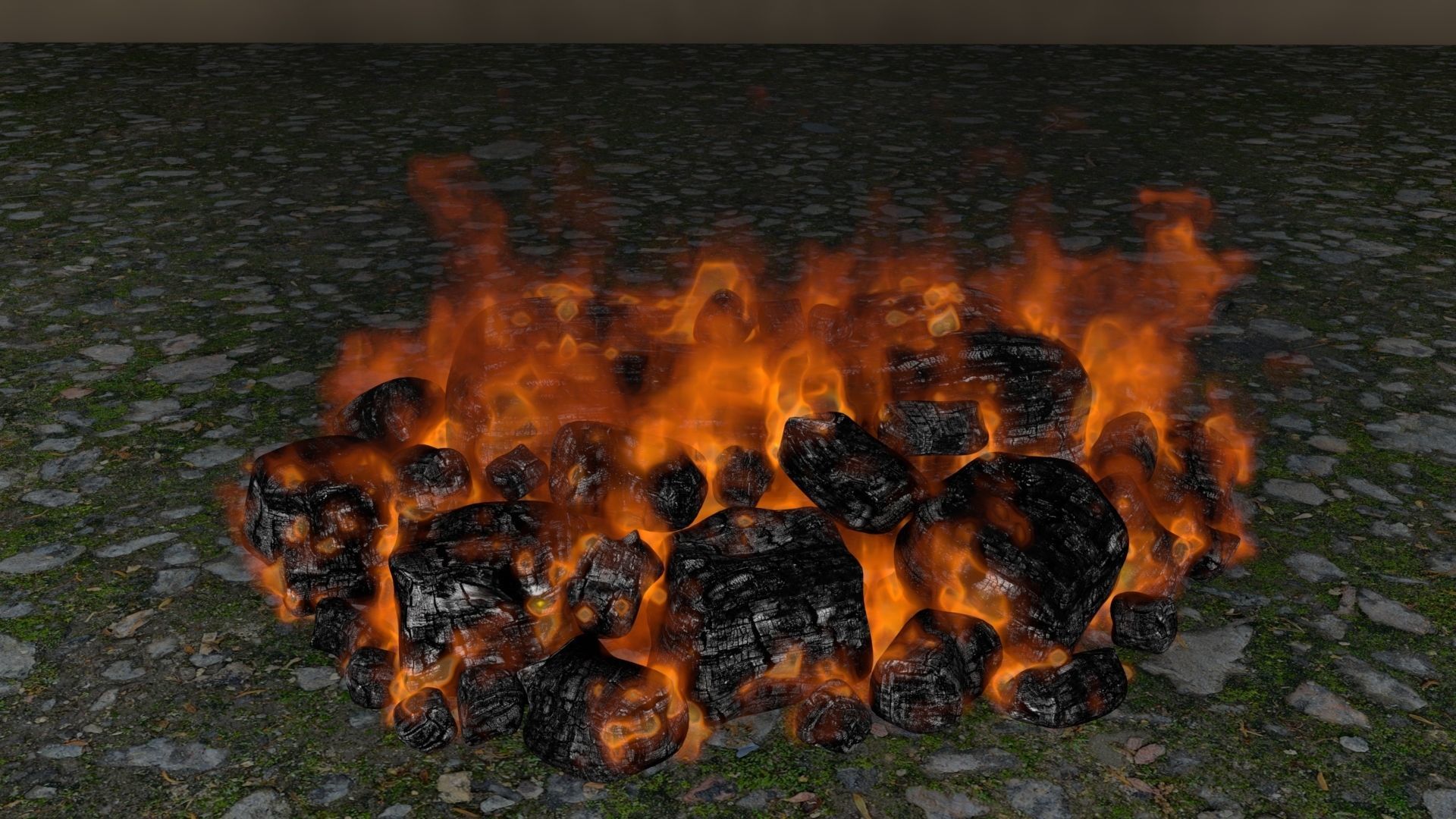 pumpkin with burning coals 3D model_13