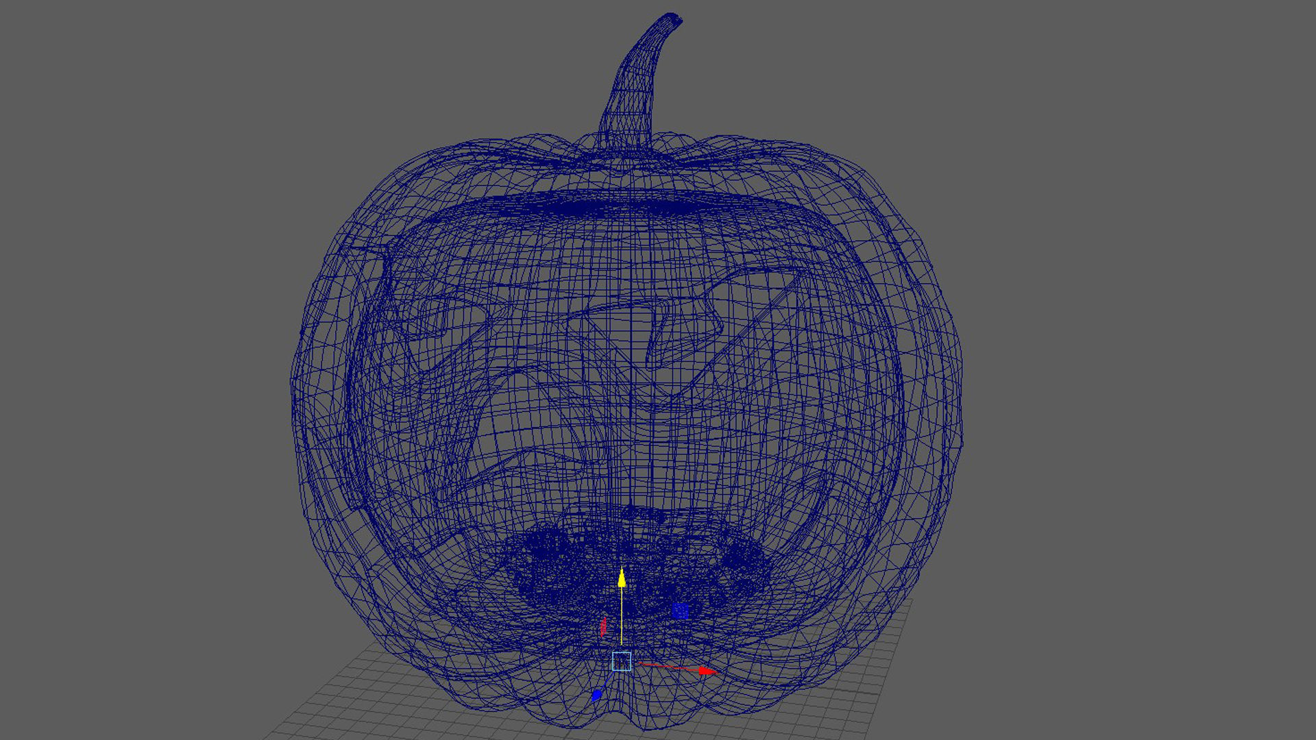 pumpkin with burning coals 3D model_22