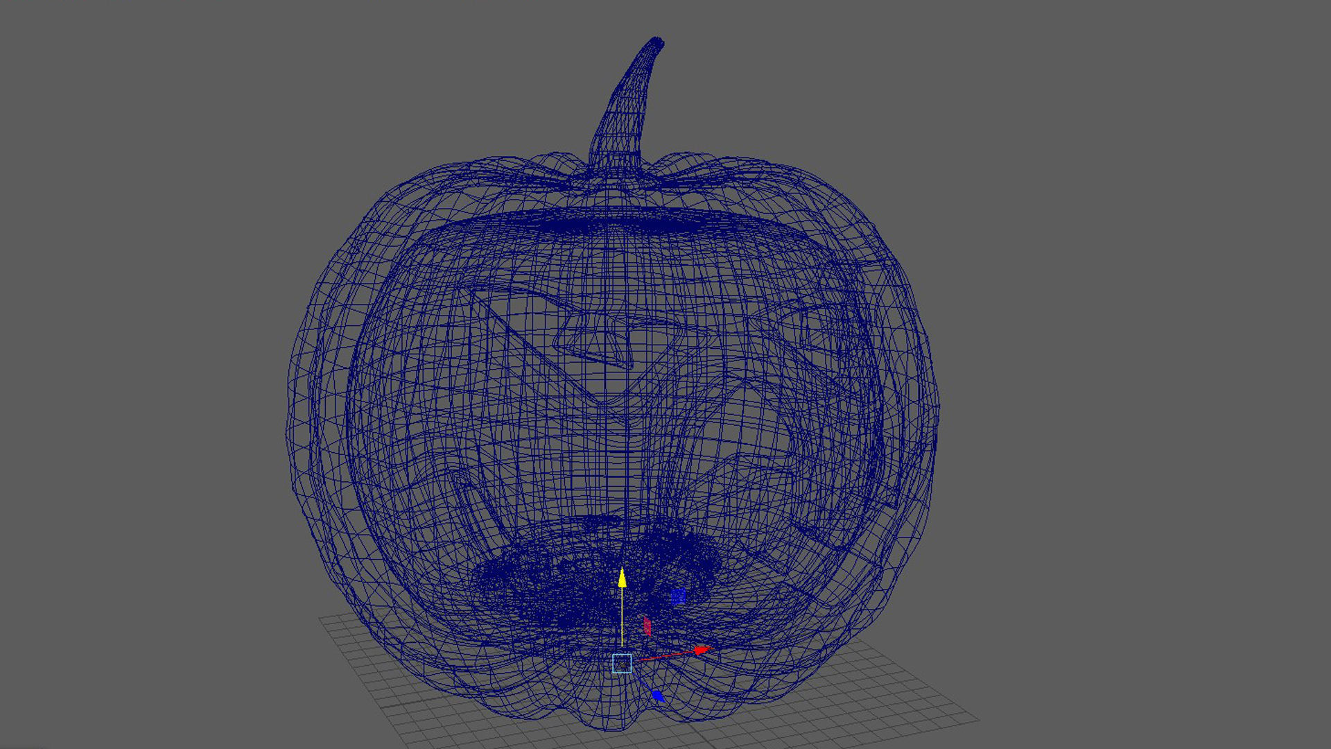 pumpkin with burning coals 3D model_21
