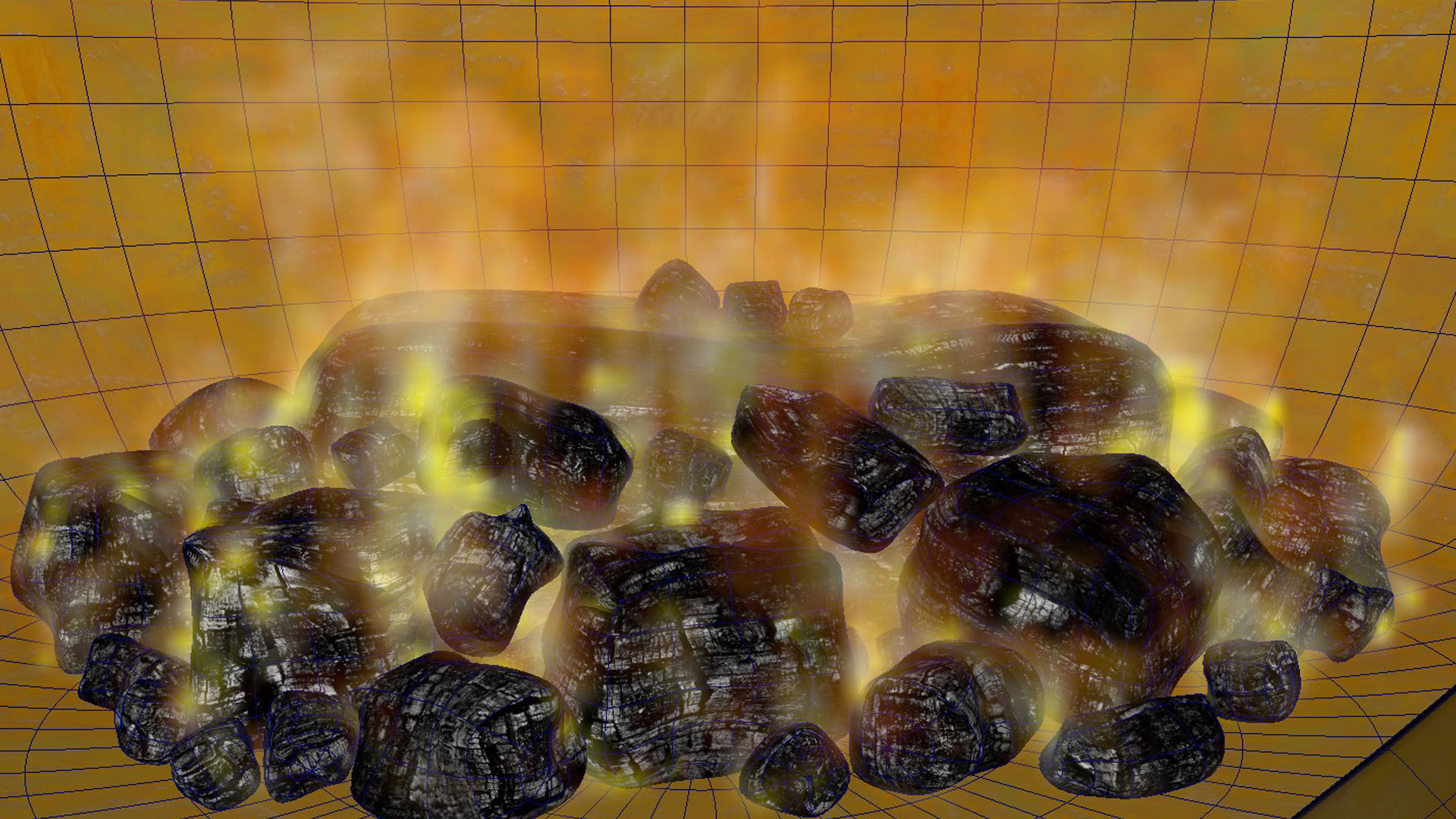 pumpkin with burning coals 3D model_16