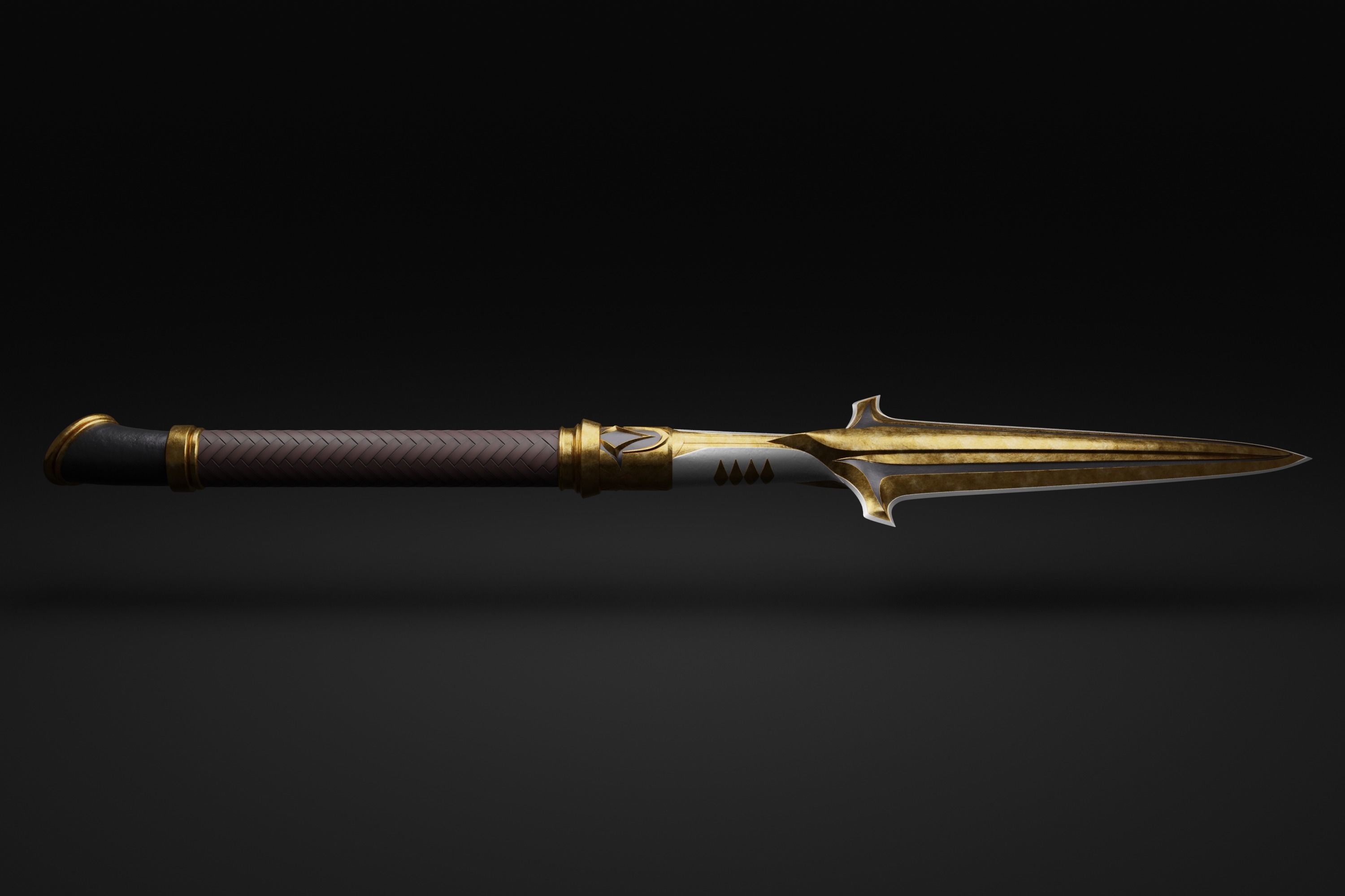 Broken Spear of Leonidas Level 4-6 3D Model Collection_26