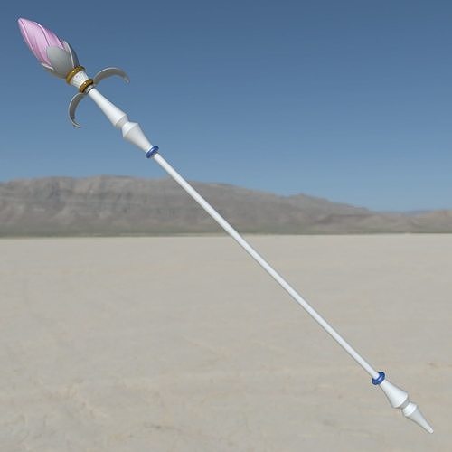 Konosuba Goddess of water Aqua magic staff 3D print model