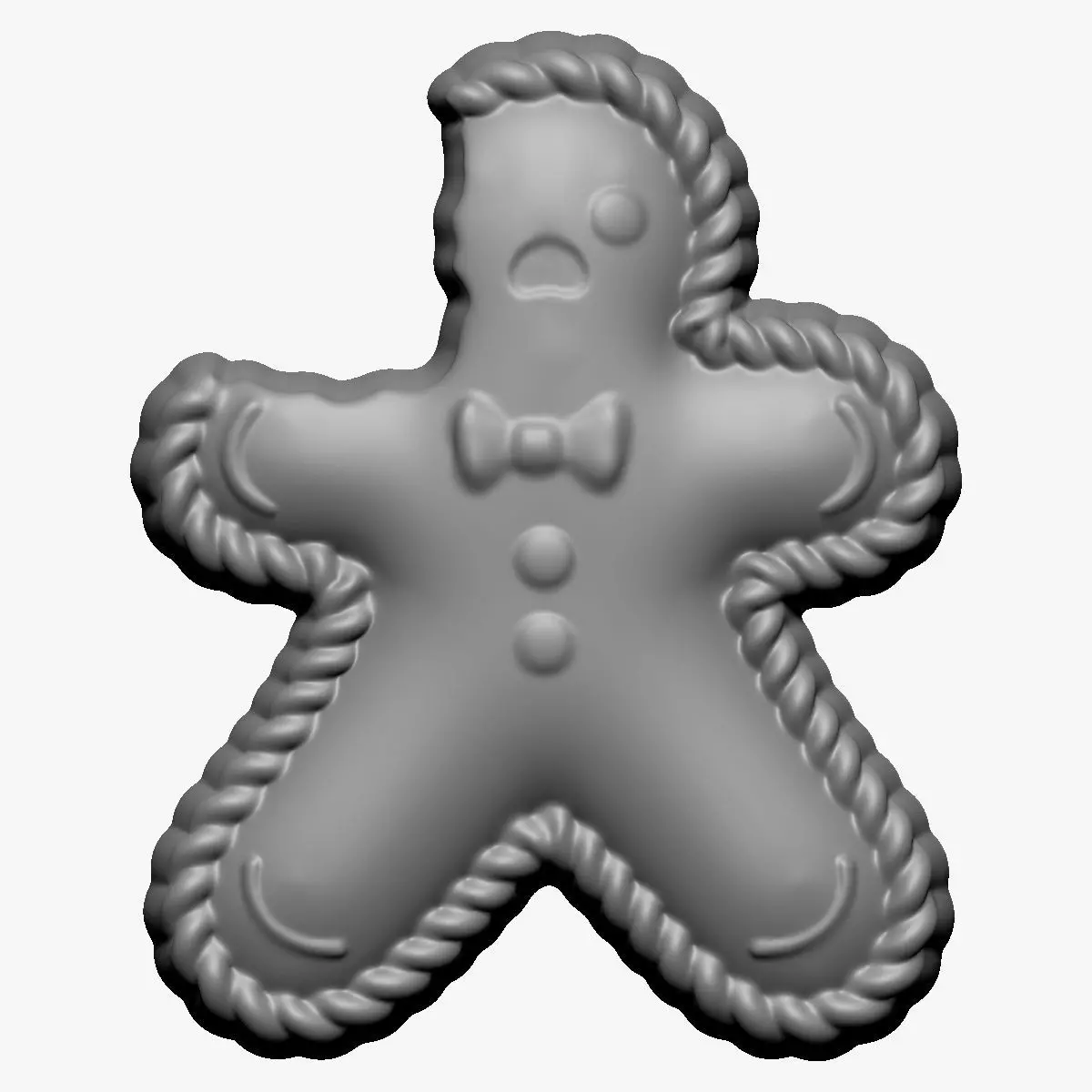 Christmas Gingerbread 3D Printing for Mould and Sticker fridgie 3D print model_0